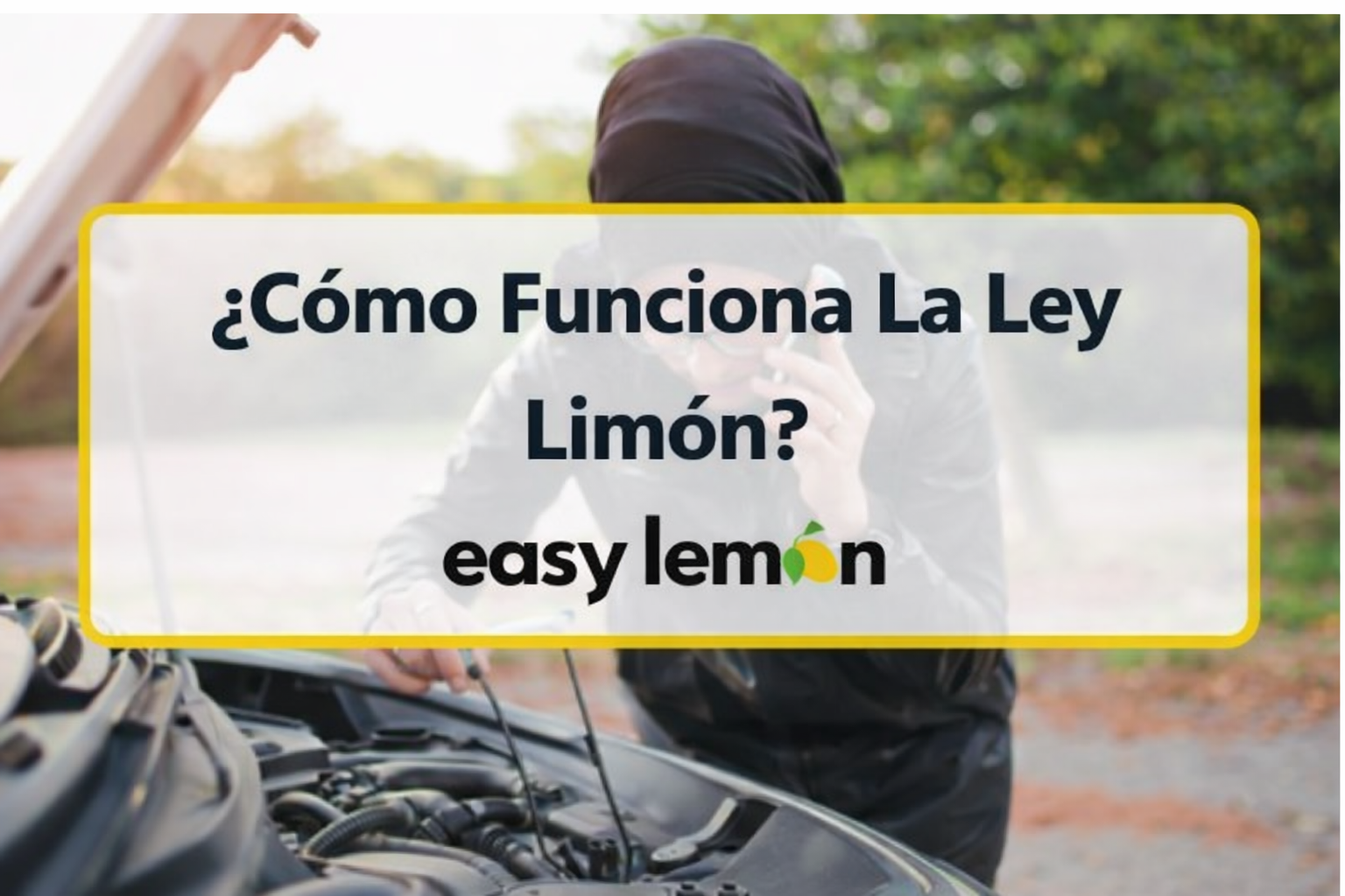 Persona revisando el motor de un auto para explicar cómo funciona la Ley Limón con Easy Lemon