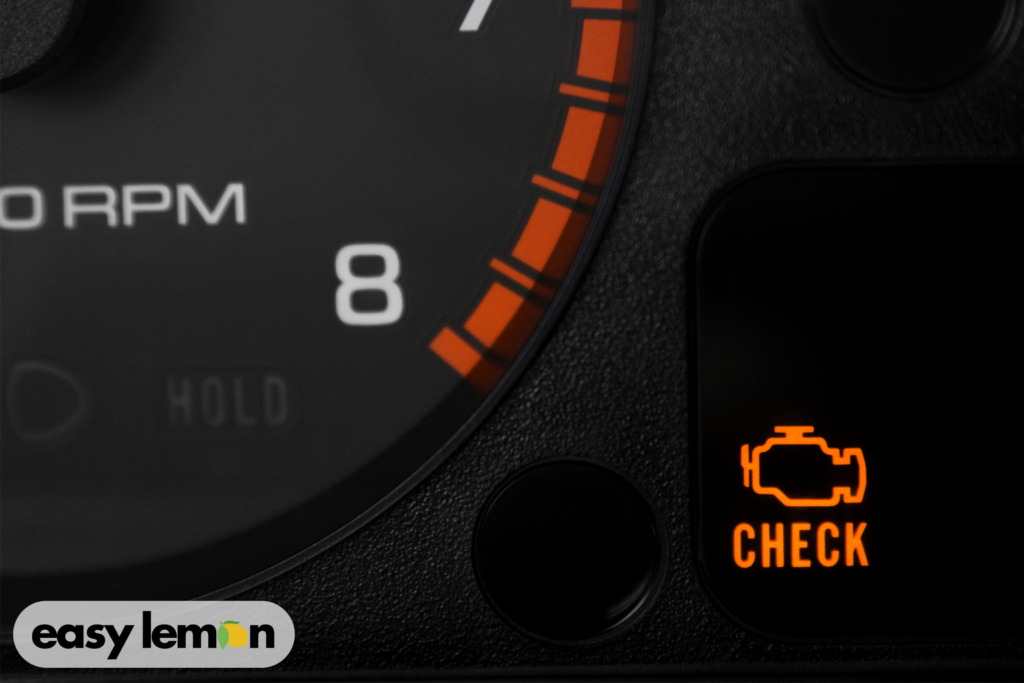 Dashboard check engine light indicating potential Jeep 4xe electrical defects related to Understanding Your Jeep Fire Recall Lemon Law Rights.