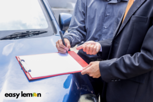 car buyer evaluating risks of a lemon-titled vehicle